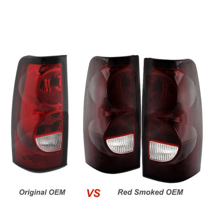 SPYDER Xtune Chevy Silverado 1500-2500-3500 03-06 OEM Style Tail Lights Red Smoked ALT-JH-CS03-OE-RSM 9026355