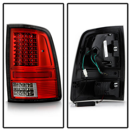 SPYDER xTune Dodge Ram 1500 09-14 Incandescent Model Only LED Tail Lights - Red Clear ALT-JH-DR09-LED-CS-RC 9037498