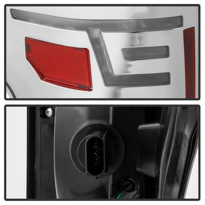 SPYDER xTune 15-17 Ford F-150 (w/Blind Spot Sensor) LED Tail Lights - Chrome (ALT-JH-FF15015-LBLED-C) 9043161