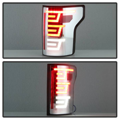 SPYDER xTune 15-17 Ford F-150 (w/Blind Spot Sensor) LED Tail Lights - Chrome (ALT-JH-FF15015-LBLED-C) 9043161