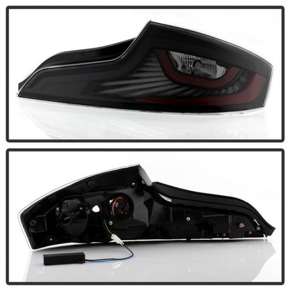 SPYDER xTune 03-05 Infiniti G35 Coupe Tail Lights LED Light Tube Style Black Smoked ALT-JH-IG3503-LEDLB-BSM 9037702