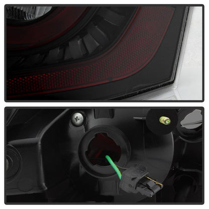 SPYDER xTune 03-05 Infiniti G35 Coupe Tail Lights LED Light Tube Style Black Smoked ALT-JH-IG3503-LEDLB-BSM 9037702