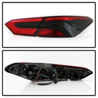 xTune 18-20 Toyota Camry OE Tail Lights - 4 Pieces - w/Signal and Reverse - Red Smoke 9944536