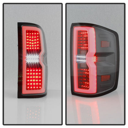 SPYDER xTune 14-16 Chevrolet Silverado 1500 Light Bar LED Tail Lights - Black Smoke (ALT-ON-CS14-LBLED-BSM) 9040306