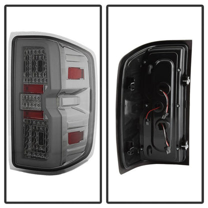 SPYDER xTune 14-16 Chevrolet Silverado 1500 Light Bar LED Tail Lights - Smoke (ALT-ON-CS14-LBLED-SM) 9040320