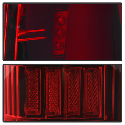 SPYDER xTune Ford F150 Styleside 97-03 Light Bar LED Tail Lights - Red Clear ALT-ON-FF15097-LBLED-RC 5082091
