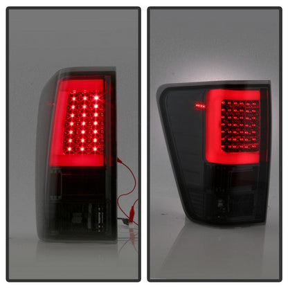 SPYDER xTune 04-15 Nissan Titan Light Bar LED Tail Lights - Smoke (ALT-ON-NTI04-LBLED-SM) 9038549