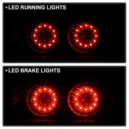 Spyder Acura RSX 02-04 LED Tail Lights Black ALT-YD-ARSX02-LED-BK 5000361