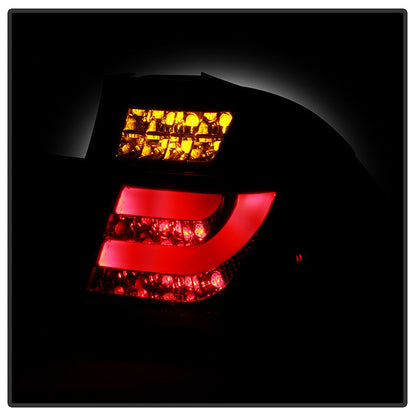Spyder BMW E46 3-Series 02-05 4Dr Light Bar Style LED Tail Lights Black ALT-YD-BE4602-4D-LBLED-BK 5015938
