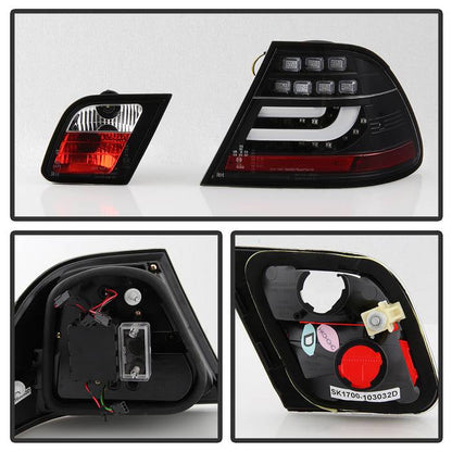 Spyder BMW E46 3-Series 04-06 2Dr Light Bar Style LED Tail Lights Black ALT-YD-BE4604-LBLED-BK 5076564