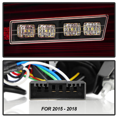 SPYDER 11-17 BMW 5 Series F10 F18 M5  Sequential Turn Signal LED Tail Light - BK ALT-YD-BMWF1011-BK 5088512