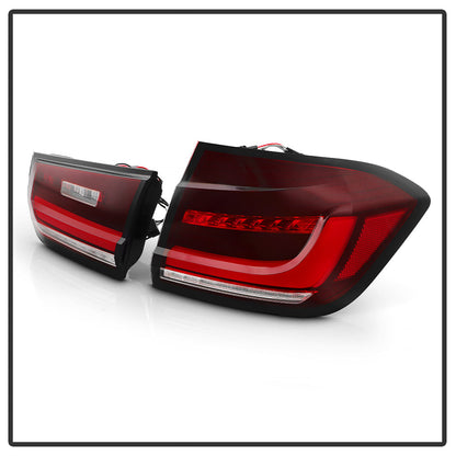 SPYDER 11-17 BMW 5 Series F10 F18 M5  Sequential Turn Signal LED Tail Light - BK ALT-YD-BMWF1011-BK 5088512