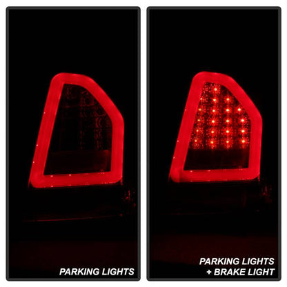 Spyder 05-07 Chrysler 3000C Verison 2 Light Bar LED Tail Lights - Red Clear (ALT-YD-C305V2-LED-RC) 5083364