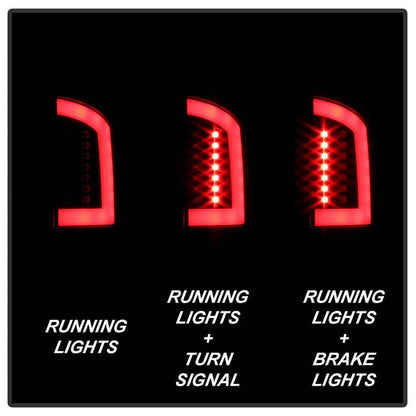 Spyder 07-09 Dodge Ram 2500/3500 V3 Light Bar LED Tail Lights - Black (ALT-YD-DRAM06V3-LBLED-BK) 5084262
