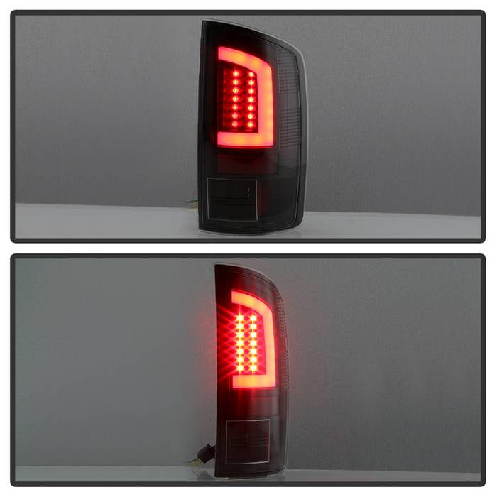 Spyder 07-09 Dodge Ram 2500/3500 V3 Light Bar LED Tail Lights - Black (ALT-YD-DRAM06V3-LBLED-BK) 5084262
