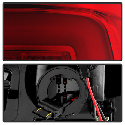 Spyder 09-16 Dodge Ram 1500 Light Bar LED Tail Lights - Red Clear ALT-YD-DRAM09V2-LED-RC 5084040