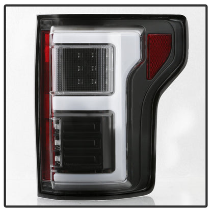Spyder 15-18 Ford F-150 Light Bar LED Tail Lights (w/Blind Spot) - Black (ALT-YD-FF15015BS-LBLED-BK) 5085313