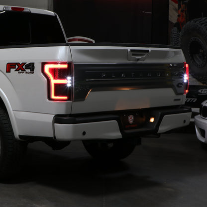 SPYDER 18-20 Ford F150 w/ Rear Blind Spot LED Tail Lights - Black (ALT-YD-FF15018BS-LED-BK) 5088550