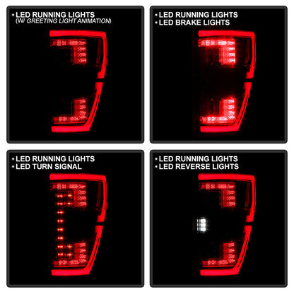 SPYDER 21-23 Ford F150 (Halogen w/ Blind Spot) Full LED Tail Lights - Black (ALT-YD-FF15021HALBS-BK) 5088789