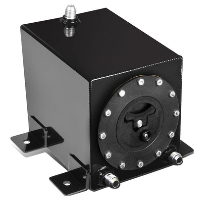 1-Gallon Aluminum Fuel Cell Gas Tank with Black Cap Bottom-Feed