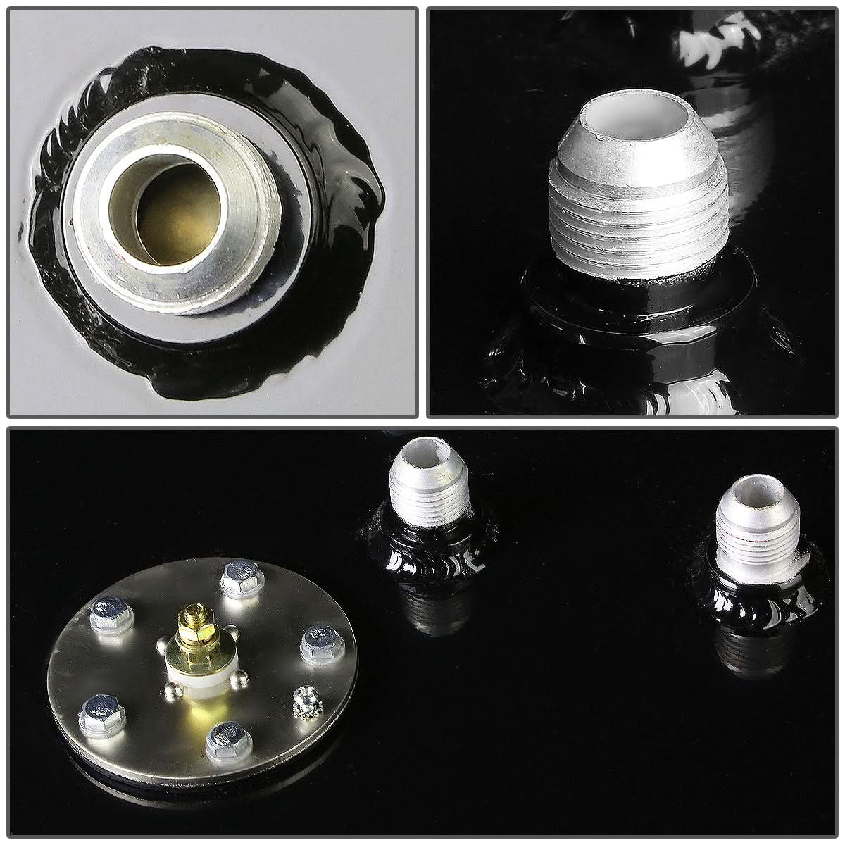 19 Gallon Bottom-Feed Fuel Cell Gas Tank with Level Sender Aluminum