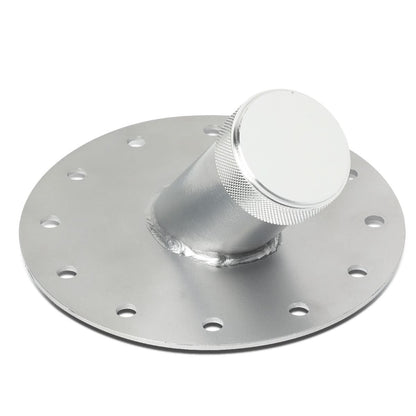 Fuel Cell Filler Neck Steel with Aluminum Cap 45 Degree Silver