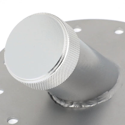 Fuel Cell Filler Neck Steel with Aluminum Cap 45 Degree Silver