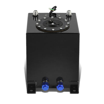 2.5 Gallon Aluminum Fuel Cell Gas Tank with Level Sender - Black