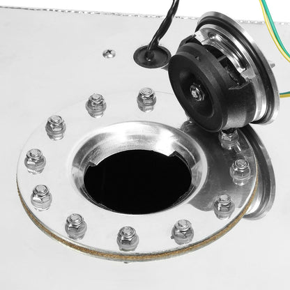 5 Gallon Aluminum Fuel Cell Gas Tank with Level Sender - Polished