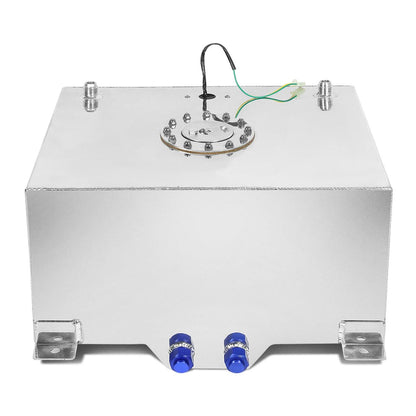 15 Gallon Aluminum Fuel Cell Gas Tank with Level Sender - Polished