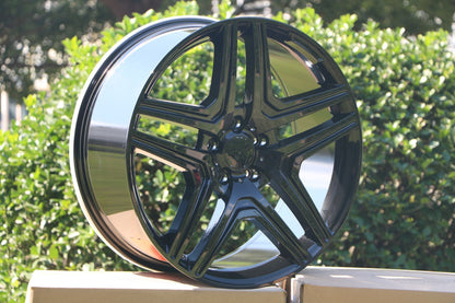 22" Wheels fits Mercedes Benz GL350 GL450 GL500 GL550 GLE350 GLE400 GLE43 GLE450 GLE53 GLE63 GLS450 GLS550 GLS63 ML350 ML500 ML550