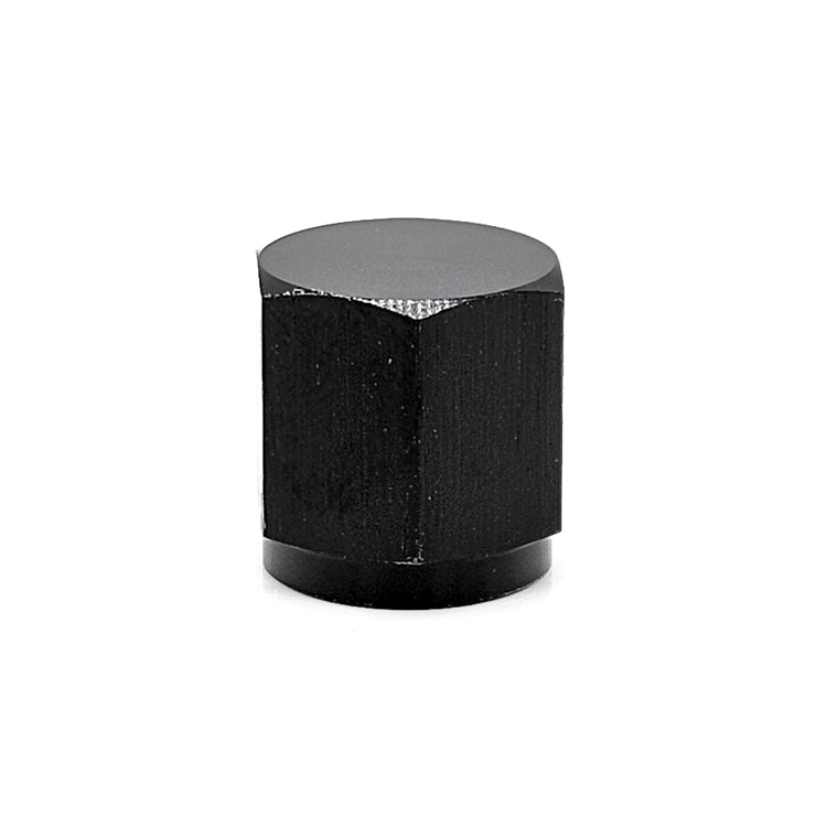 -3AN AN Flare Cap, 6061 Aluminum, Black Hard Anodized