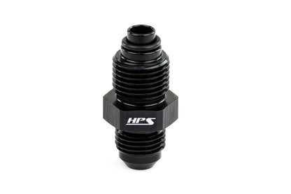 HPS Performance Products AN Male to Inverted Flare Male Power Steering Adapter, Aluminum, Black