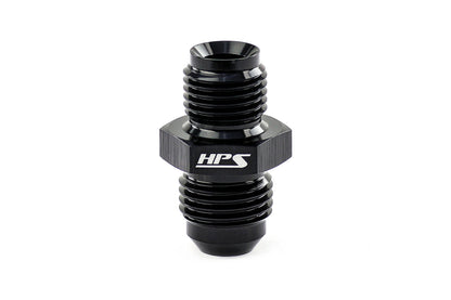 HPS Performance Products AN Male to Inverted Flare Male Power Steering Adapter, Aluminum, Black