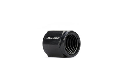 HPS Performance Products Hard Line AN Tube Nut, Aluminum, Black