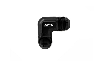HPS Performance Products AN Male to Male Union Adapter, Aluminum, Black