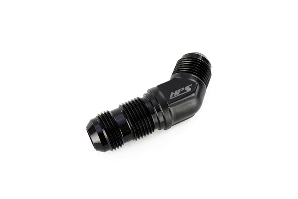 HPS Performance Products AN Male to Male Bulkhead Adapter, Aluminum, Black