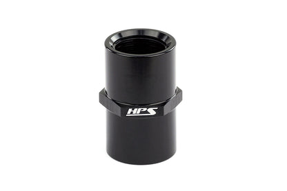 HPS Performance Products Straight NPT Female To NPT Female Coupler Adapter, Aluminum, Black