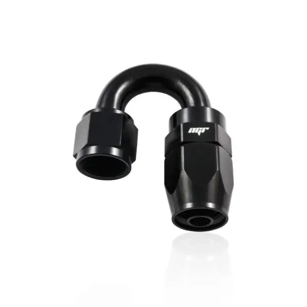 NGR 180° Swivel Hose End AN Fitting, Black Anodized (4AN-10AN)