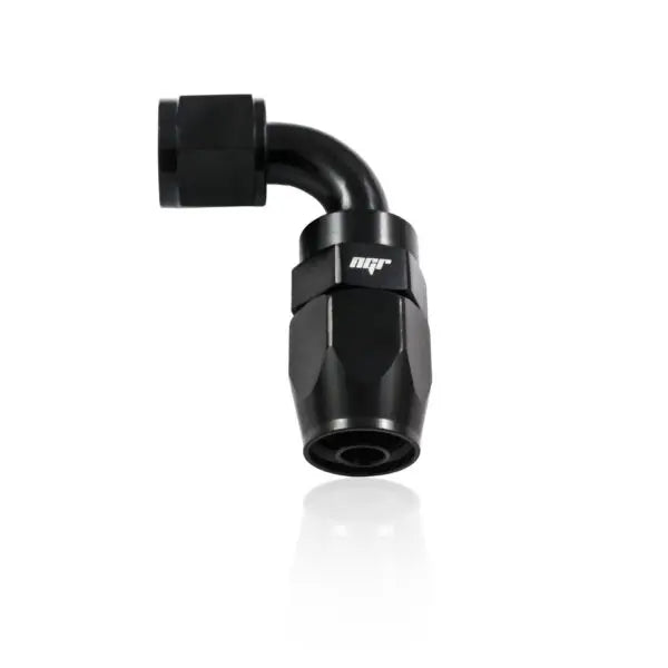 NGR 90° Swivel Hose End AN Fitting, Black Anodized (4AN-10AN)