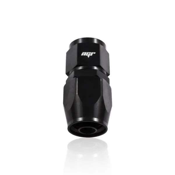 NGR Straight Swivel Hose End AN Fitting, Black Anodized (4AN-10AN)