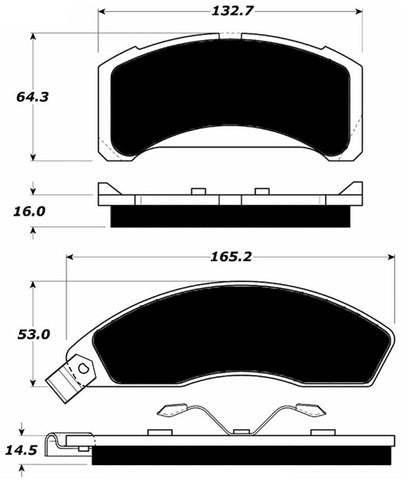 Porterfield Brake Pads for 1982 FORD MUSTANG 10" Rear Shoe