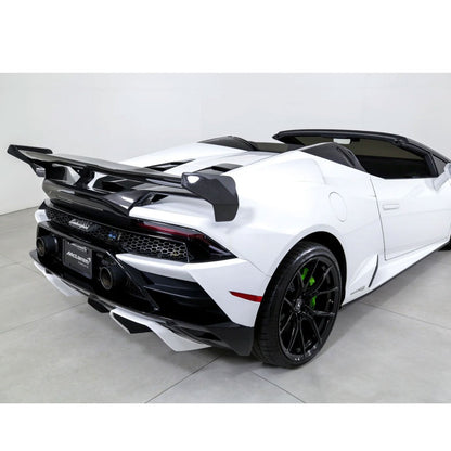 AP Style Dry Carbon Fiber Rear Wing with Base Panel for Lamborghini Huracan LP580 LP610 EVO