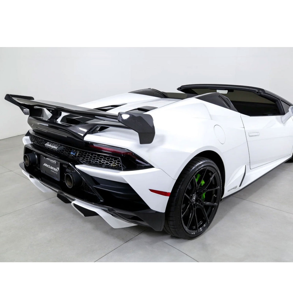 VRS Style Dry Carbon Fiber Rear Wing with Base Panel for Lamborghini Huracan LP580 LP610 EVO
