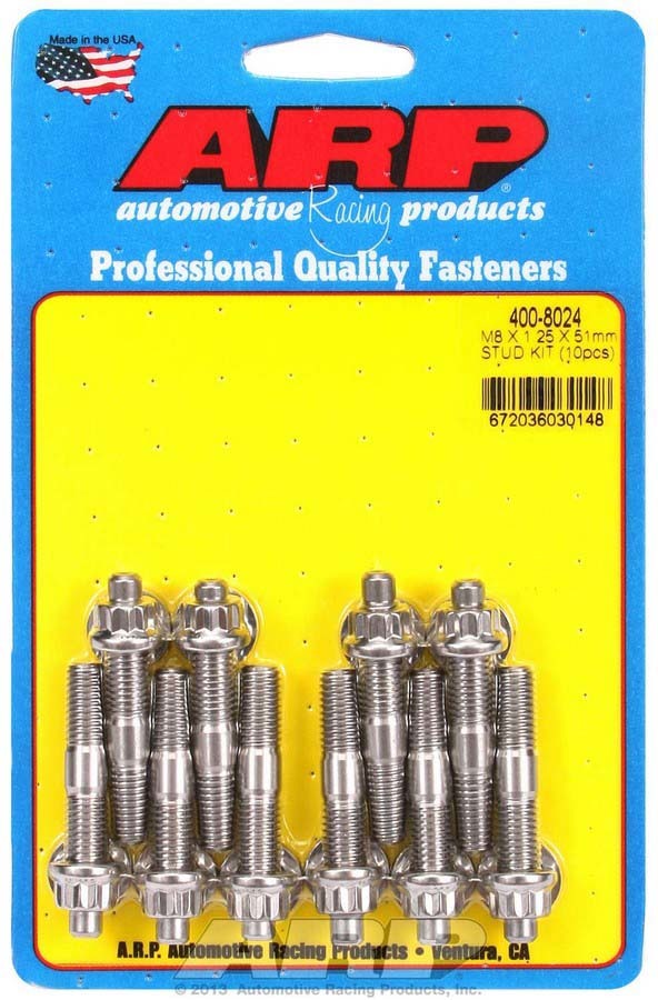 STUDS SS 12-PT M8-1.25 SET/10