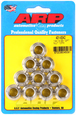 NUTS 12-POINT SS POLISHED 1/2-