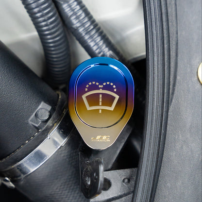JDC Titanium Washer Fluid Cap | Nissan R35 GT-R, 370Z & Infiniti Models