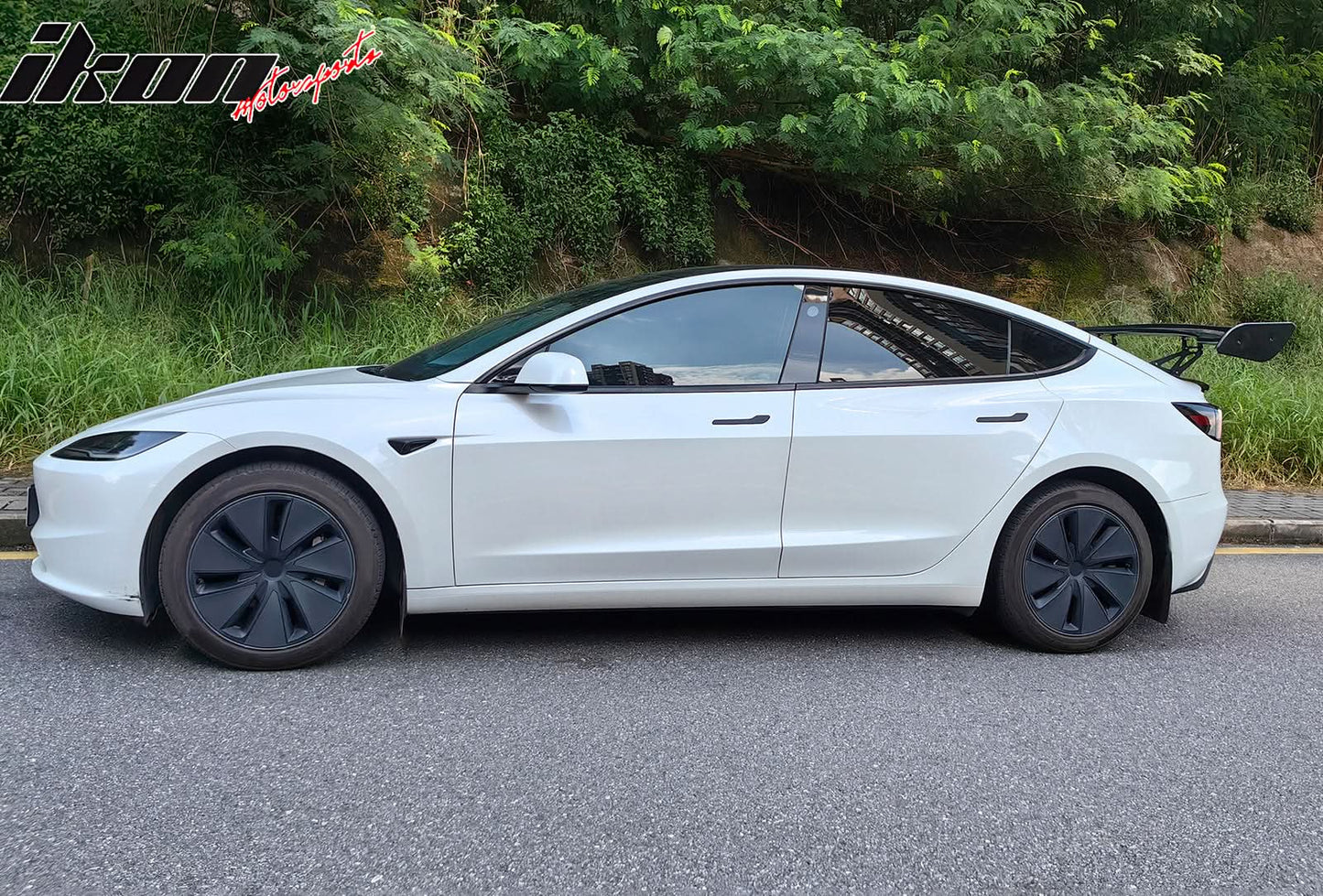 Universal JDM GT Style Carbon Fiber Print Trunk Spoiler Wing Lip ABS