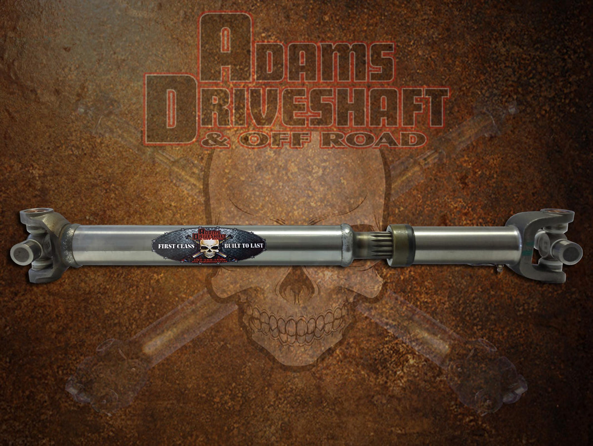 Adams Driveshaft CJ Rear Slip-N-Stub 1310 Driveshaft Extreme Duty Series Solid U-Joints