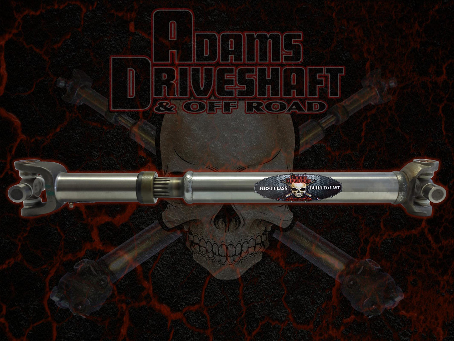 Adams Driveshaft YJ Front Slip-N-Stub 1310 Driveshaft Heavy Duty Series